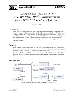 Using an EIA-485 Port With Communications for an IEEE C37.94