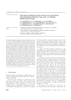NEUTRON DIFFRACTION STUDY OF MAGNETIC
