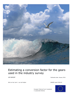 Estimating a conversion factor for the gears used in the industry survey
