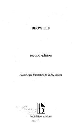 BEOWULF second edition
