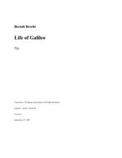 Life of Galileo - St Leonard`s College