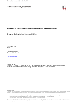 The Effect of Future Diet on Bioenergy Availability
