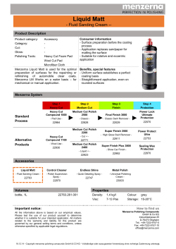 Liquid Matt Product Type: Fluid Sanding Cream