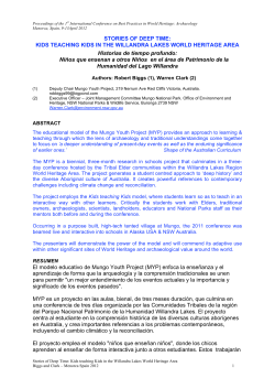 STORIES OF DEEP TIME - Mungo Youth Project