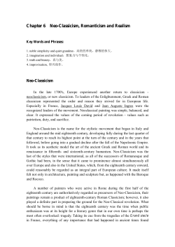 Chapter 6 Neo-Classicism, Romanticism and Realism