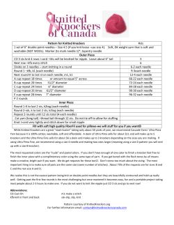 Pattern for Knitted Knockers #sts 1 set of 6&rdquo; double point needles