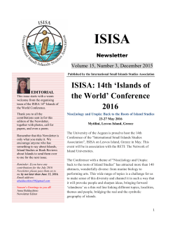 Conference 2016 - International Small Islands Studies Association