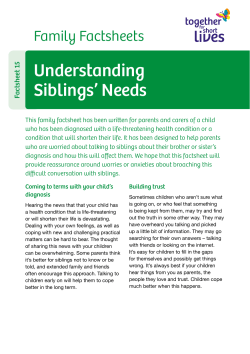 Siblings - Together for Short Lives