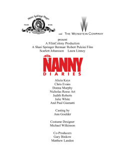 the nanny diaries - twcpublicity.com