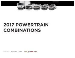 2017 POWERTRAIN COMBINATIONS