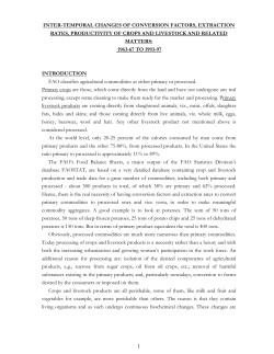 1 inter-temporal changes of conversion factors, extraction rates