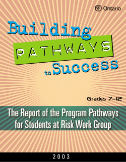 Building Pathways to Success, Grades 7-12