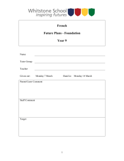 This homework booklet will help you to develop
