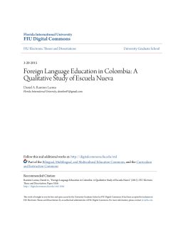 Foreign Language Education in Colombia: A