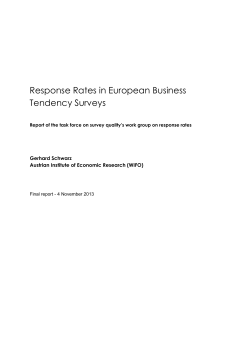 Response Rates in European Business Tendency