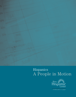 A People in Motion - Pew Hispanic Center