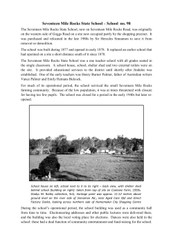 Seventeen Mile Rocks State School &ndash; School no. 98