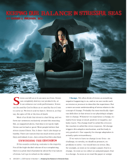 Keeping Our BALANCE in Stressful Seas