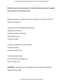 Metabolic impacts of using nitrogen and copper