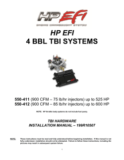 hp efi 4 bbl tbi systems 550-411