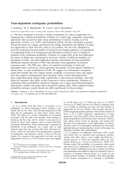 Time-dependent earthquake probabilities