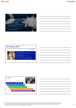 Navigating to Office 365 - Transitioning to Microsoft Cloud