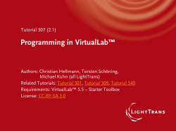 Programming in VirtualLab