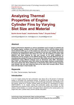 Analyzing Thermal Properties of an Engine Cylinder Fins by