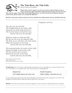 The Tide Rises, the Tide Falls