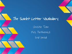 The Scarlet Letter Vocabulary
