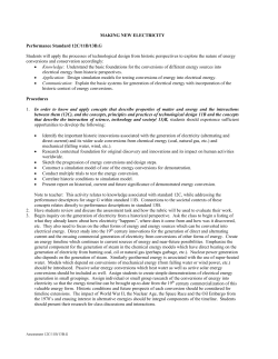 Science Assessment Stage G--Performance Standard 12 C-G