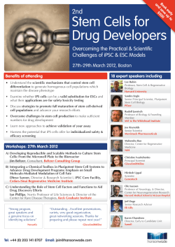 Stem Cells for Drug Developers