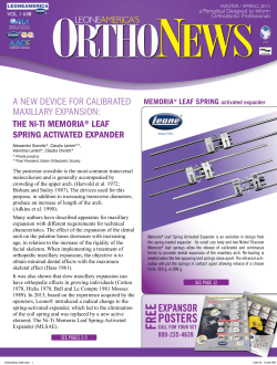 MEMORIA&reg; LEAF SPRING activated expander
