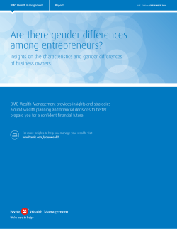 Are there gender differences among entrepreneurs?