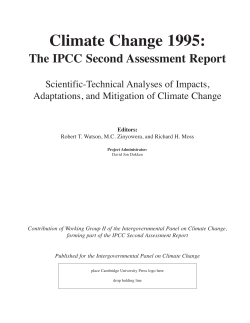 Impacts, Adaptations, and Mitigation of Climate Change