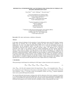DIFFERENTIAL INTERFEROMETRIC SAR TECHNIQUES FOR