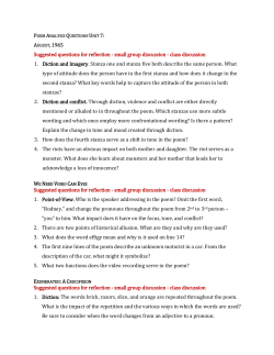 Poetry Analysis Questions