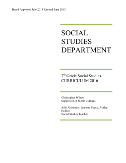 social studies department - Township of Ocean School District
