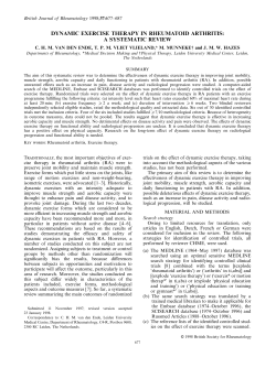 DYNAMIC EXERCISE THERAPY IN RHEUMATOID ARTHRITIS: A