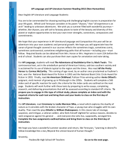 Dear English AP Literature and Language Students