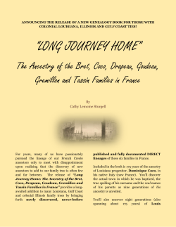 Long Journey Home: The Ancestry of the Bret, Coco, Drapeau