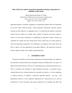 Role of the free surface in particle deposition during evaporation of