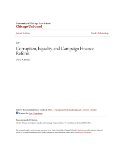 Corruption, Equality, and Campaign Finance Reform