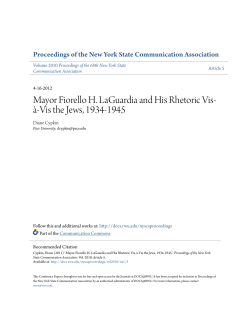 Mayor Fiorello H. LaGuardia and His Rhetoric Vis-&Atilde;