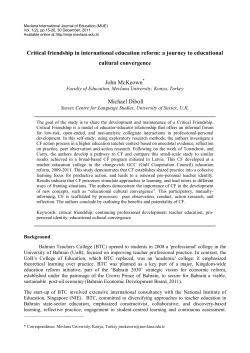 Critical friendship in international education reform: a