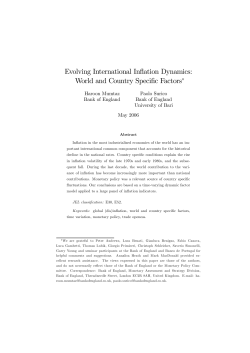Evolving International Inflation Dynamics: World and Country