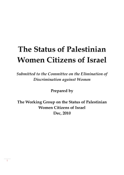 The Status of Palestinian Women Citizens of Israel