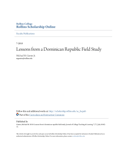 Lessons from a Dominican Republic Field Study