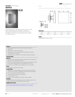 Spec Sheet - Advent Lighting