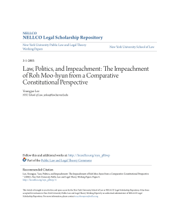 Law, Politics, and Impeachment
